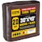 Core Tarps Heavy Duty Tarp, 30 ft x 40 ft, 20 Mil, Brown/Black, Polyethylene, Waterproof, Rip and Tear Proof CT-702-30X40 - alternate 1